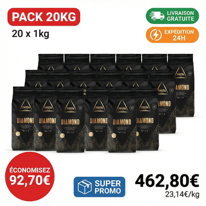 PACK 20KG - Delta Diamond Grain (20 x 1kg) - 100% Arabica Premium
